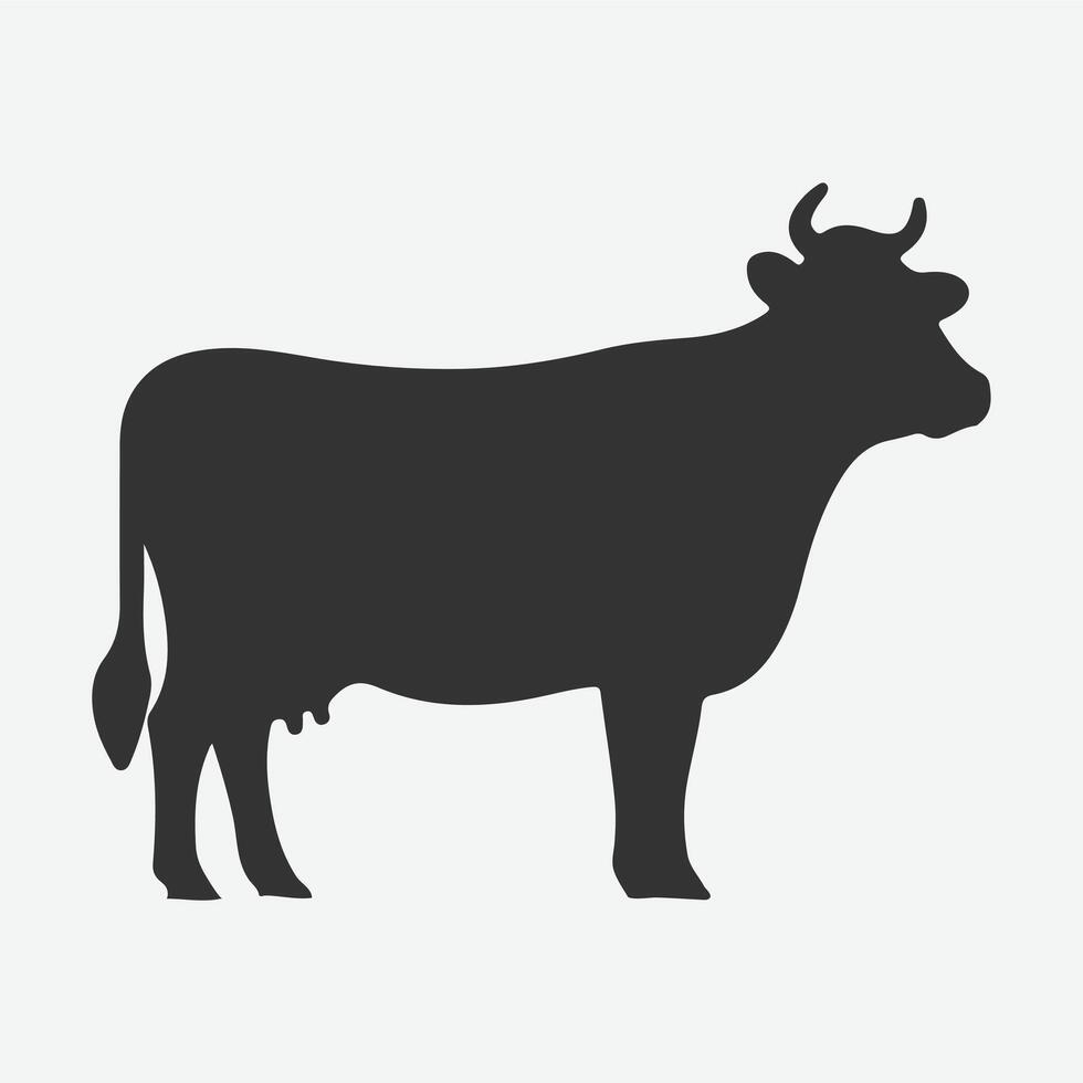 Premium Silhouette Cow Collection, Ideal for Graphic Design and Creative Projects vector