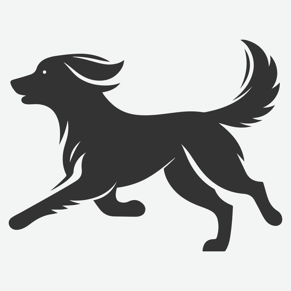 Dynamic Silhouette of Running Dog, Perfect for All Your Creative Projects vector