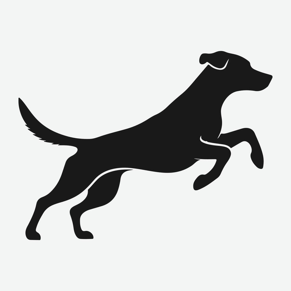 Dynamic Silhouette of Running Dog, Perfect for All Your Creative Projects vector