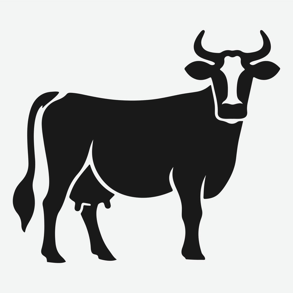 Premium Silhouette Cow Collection, Ideal for Graphic Design and Creative Projects vector