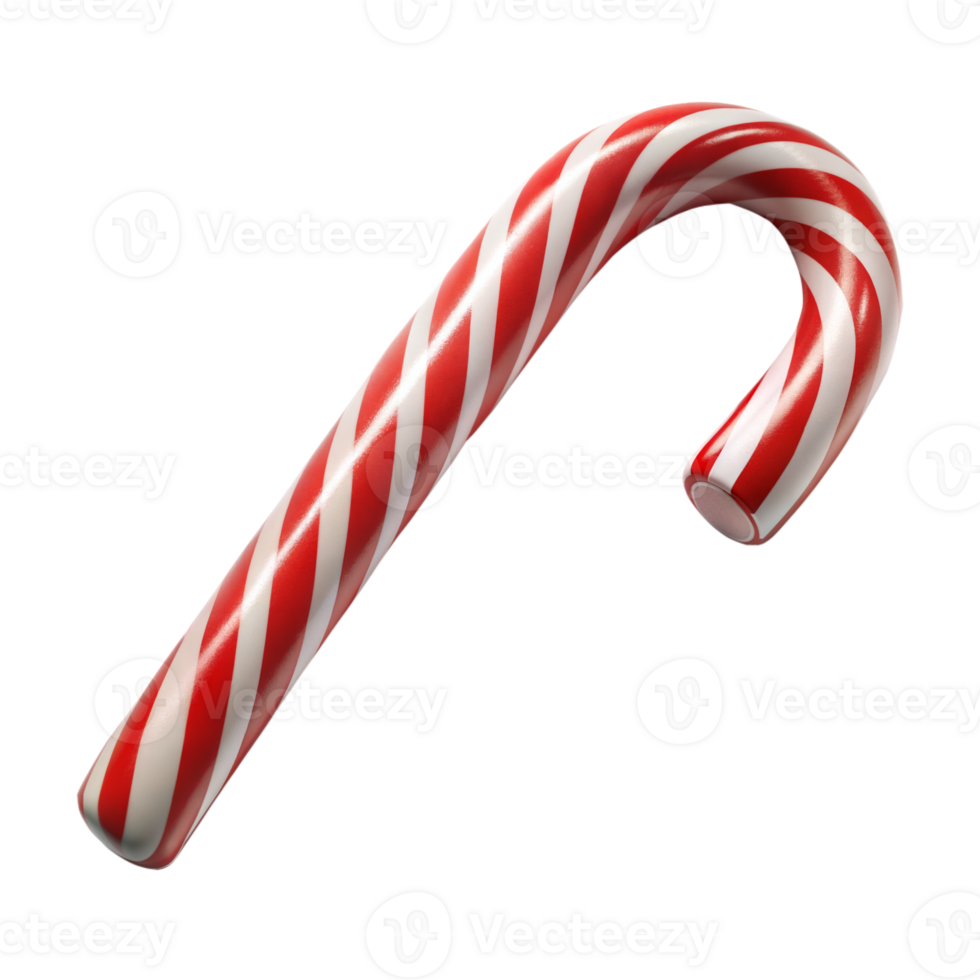 Red And White Candy Cane Isolated On Transparent Background png