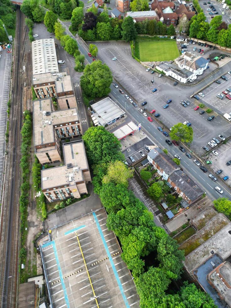 High Angle View of British Historical City of Winchester Central During Sunset. England United Kingdom, May 17th, 2024 photo
