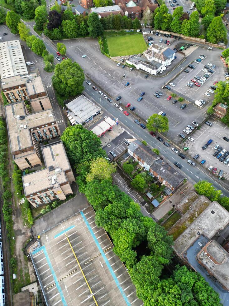 High Angle View of British Historical City of Winchester Central During Sunset. England United Kingdom, May 17th, 2024 photo