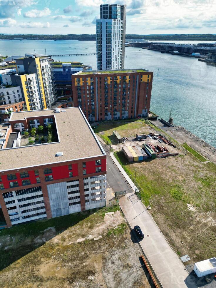 Aerial View of Southampton Port City of South England Coast, United Kingdom. May 16th, 2024 photo
