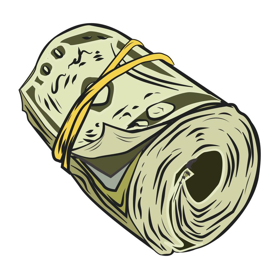 Money Roll Illustration vector