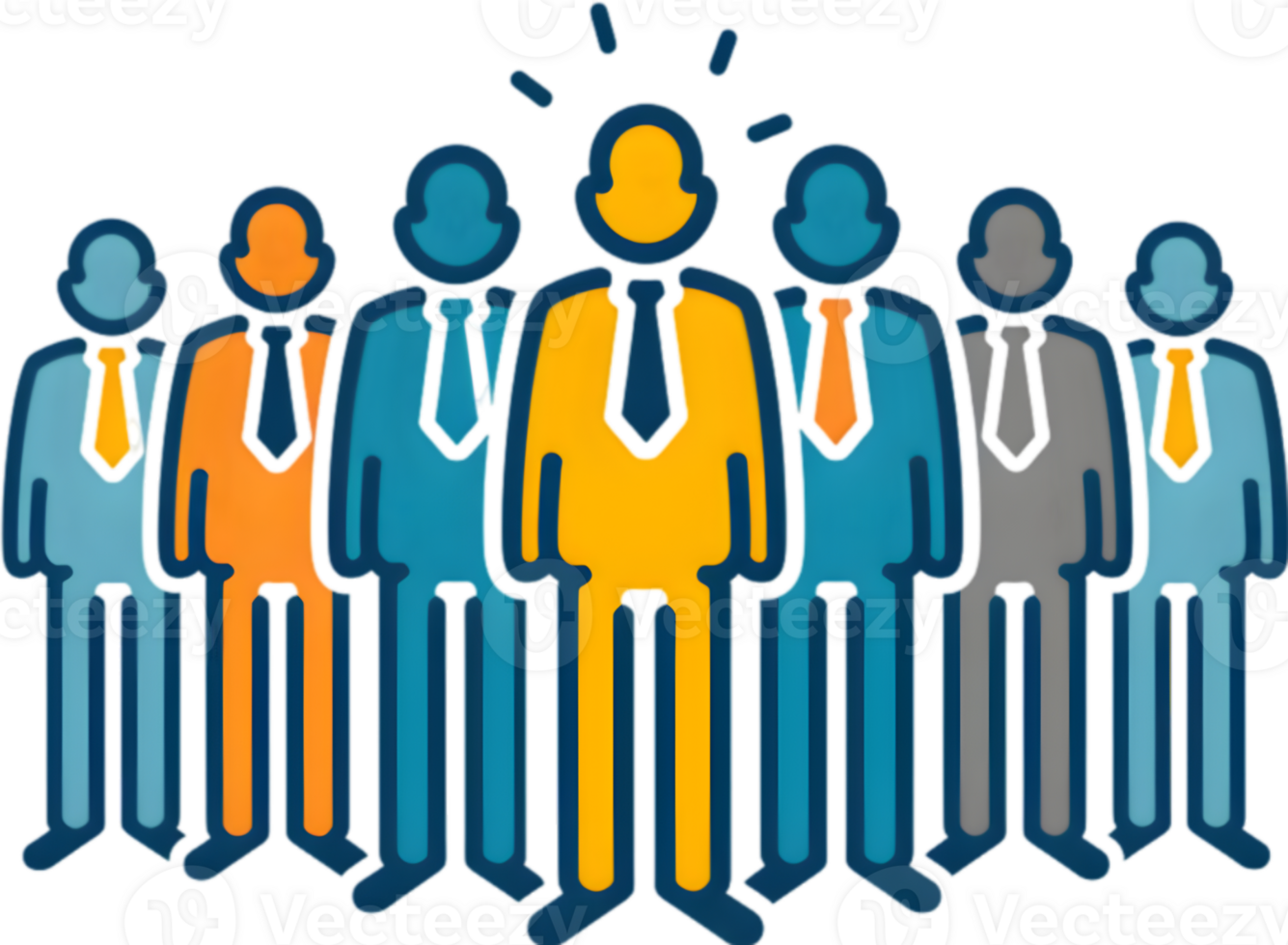 3d Flat icon as Modern leadership icon with copy space for business presentations concept as A modern leadership icon design with generous copy space perfect for enhancing business png