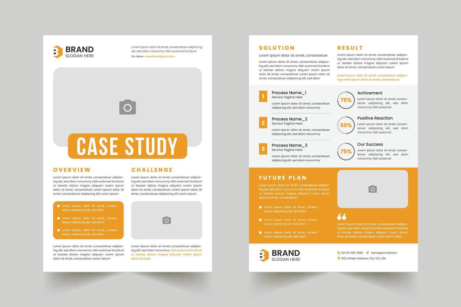 Case Study template with minimal design, Corporate Case Study Template, Poster design with Case Study vector