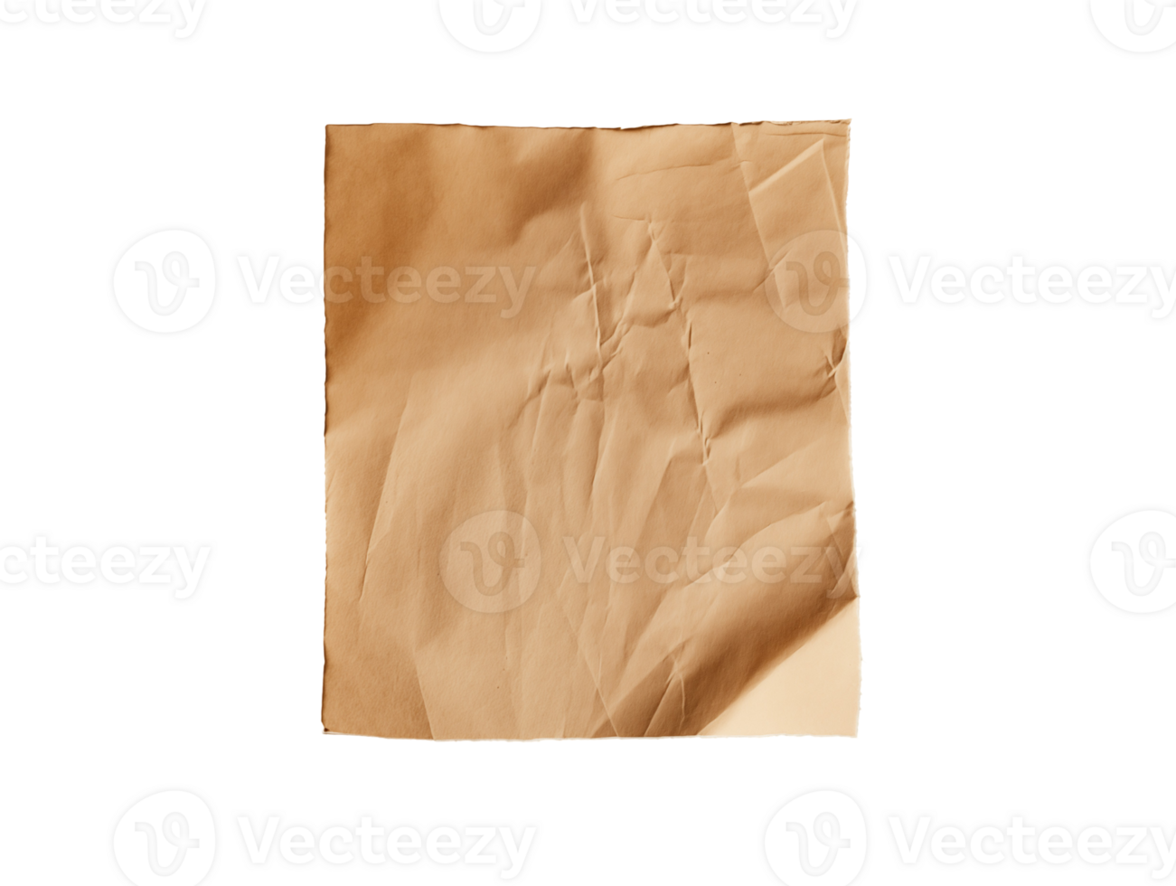 Vintage Torn Notebook Paper with Lined Patterns and Wrinkles on isolated background png