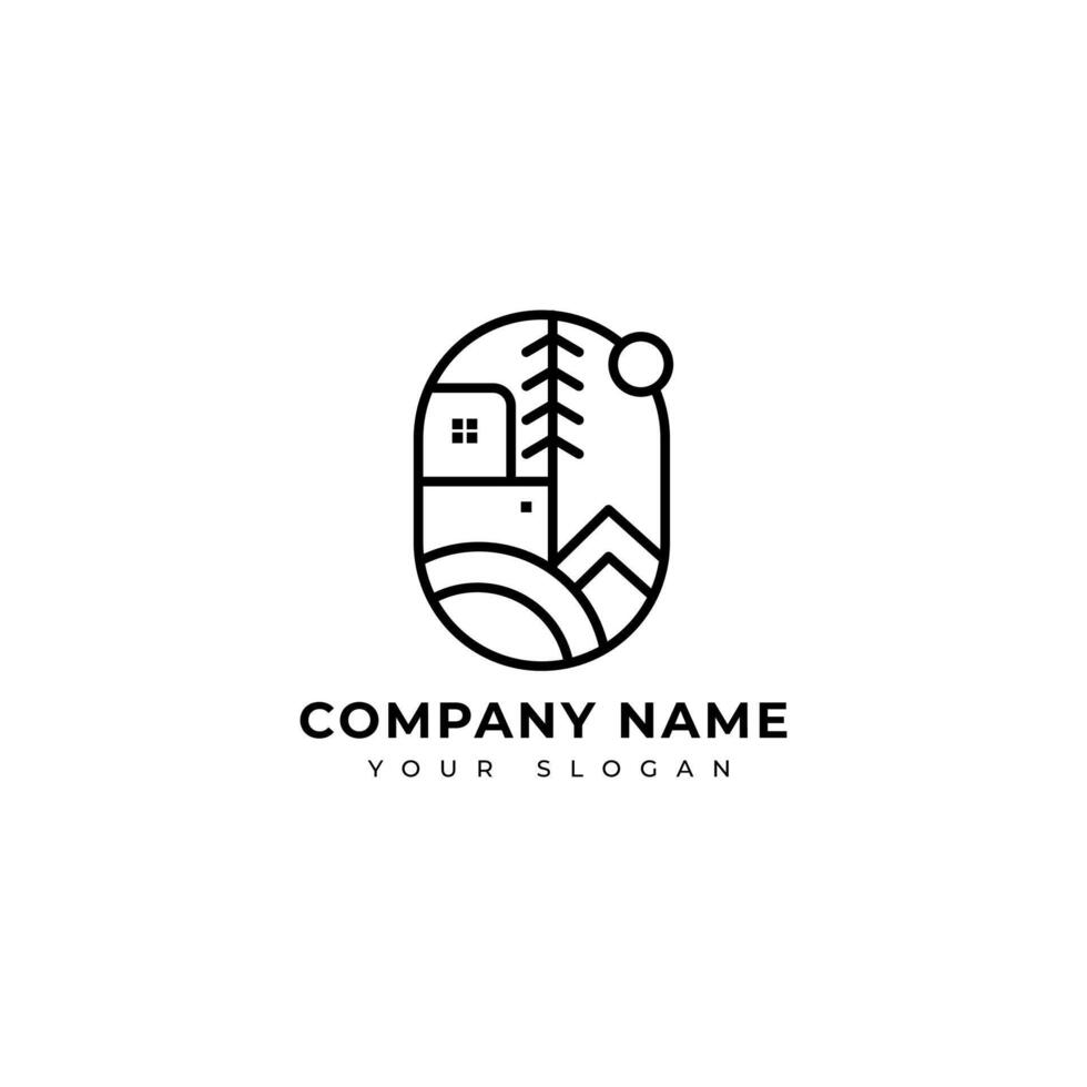 Nature logo design template vector