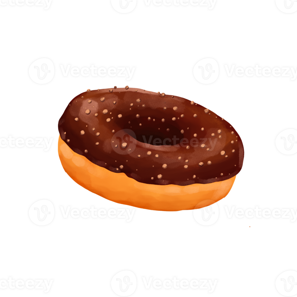 Chocolate cream doughnut png