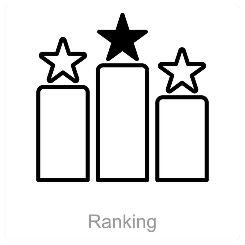 Ranking and top icon concept vector