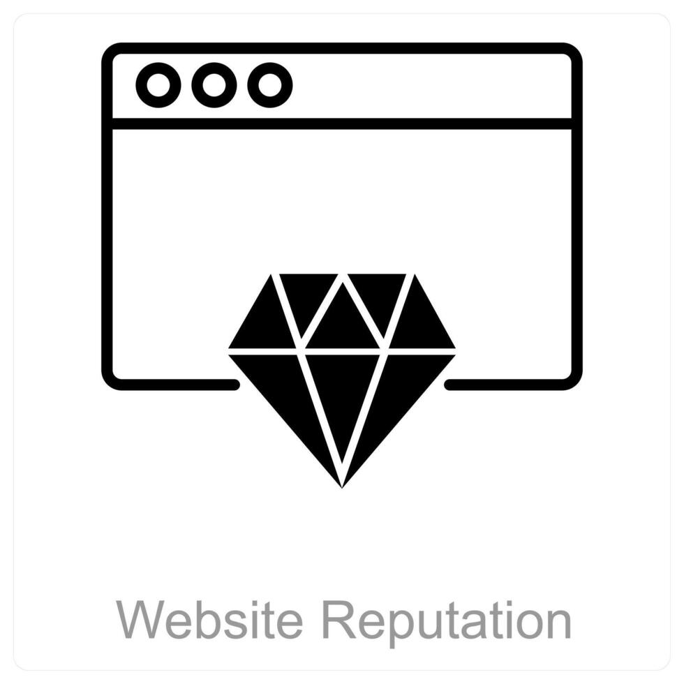 Website Reputation and ratings icon concept vector