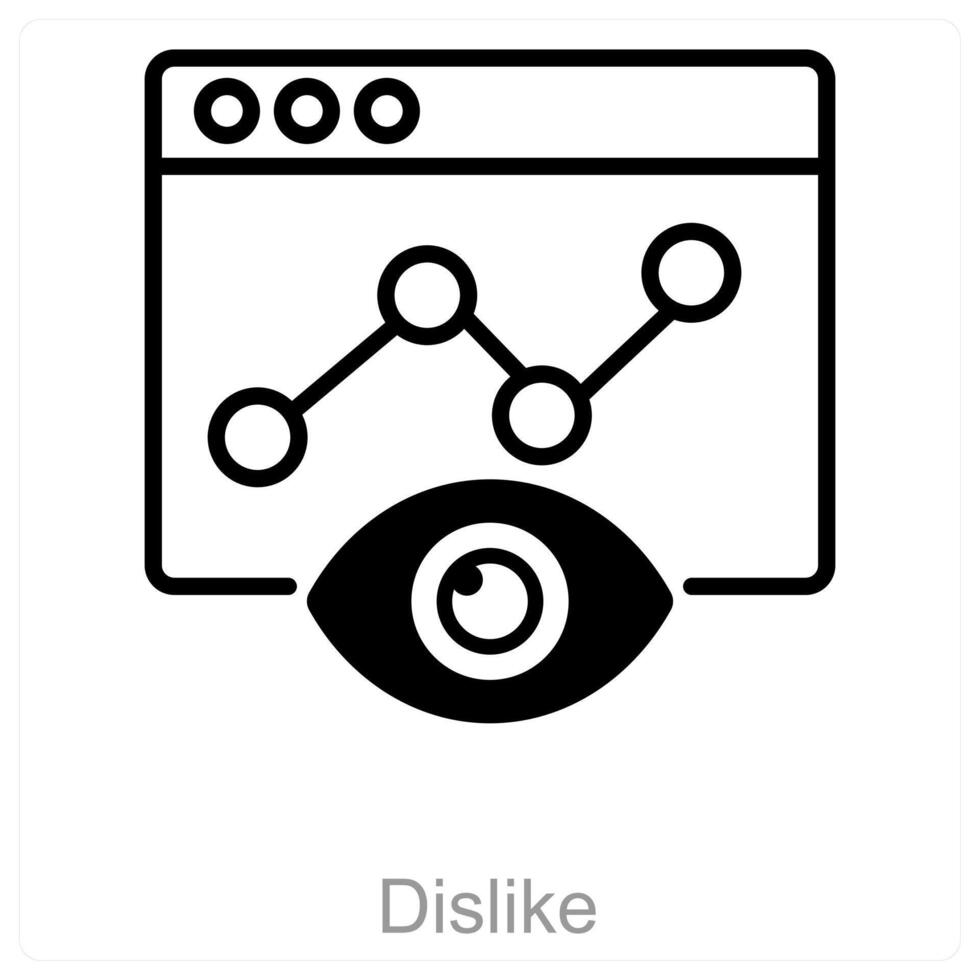 Dislike and reject icon concept vector