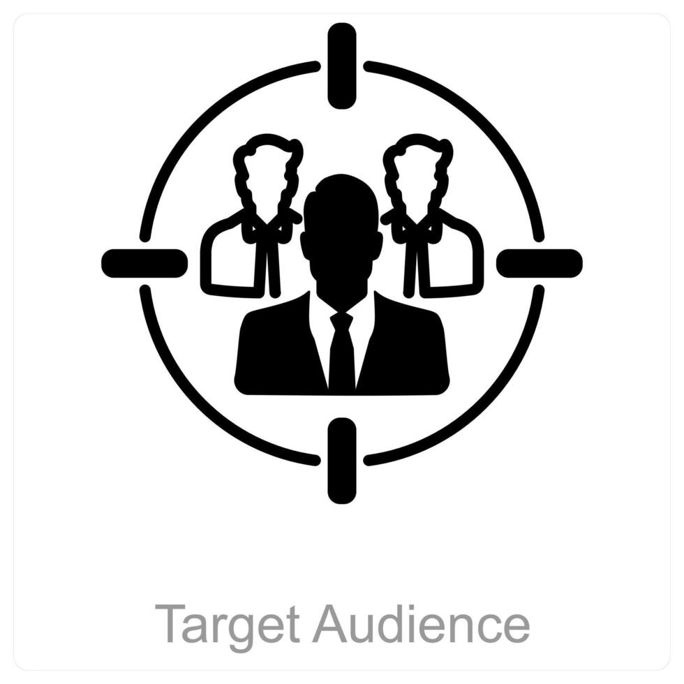 Target Audience and wants icon concept vector