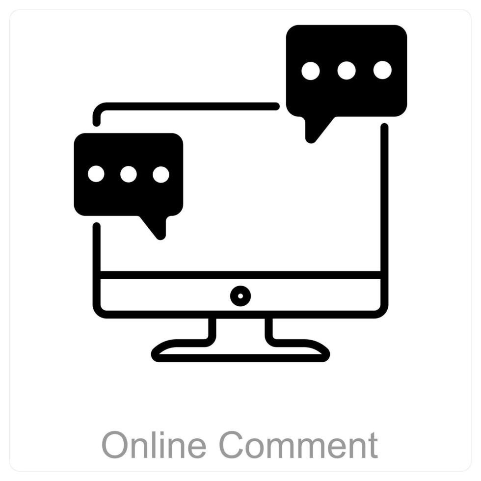 Online Comment and opinion icon concept vector