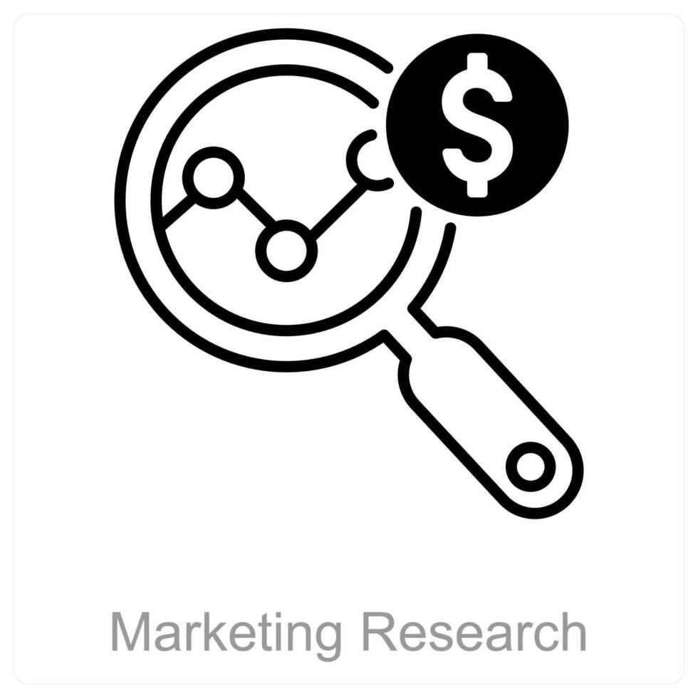 Marketing Research and Target icon concept vector