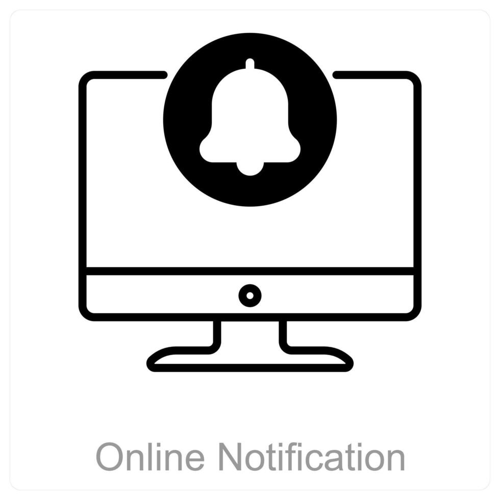 Online Notification and alert icon concept vector