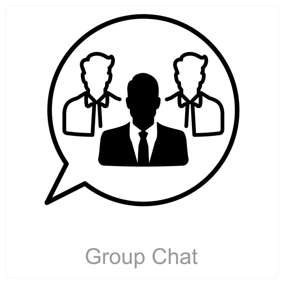 Group Chat and discussion icon concept vector