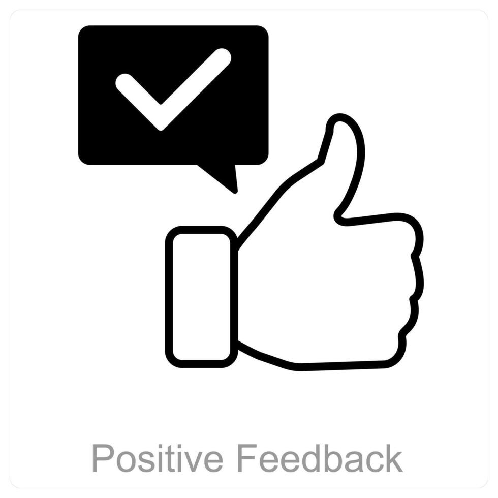 Positive Feedback and like icon concept vector