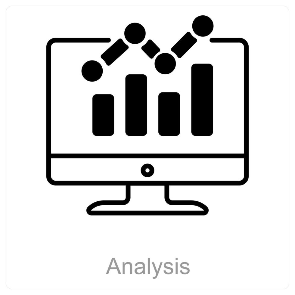 Analysis and chart icon concept vector