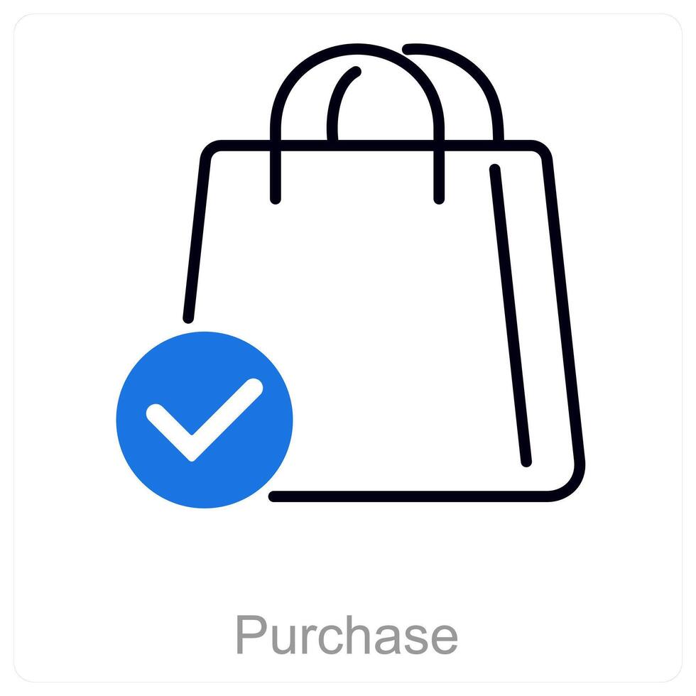 Purchase and shopping icon concept vector