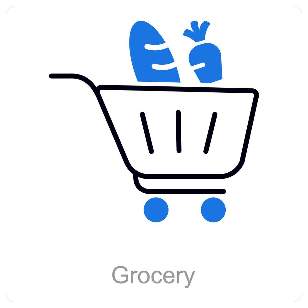 Grocery and fruits icon concept vector