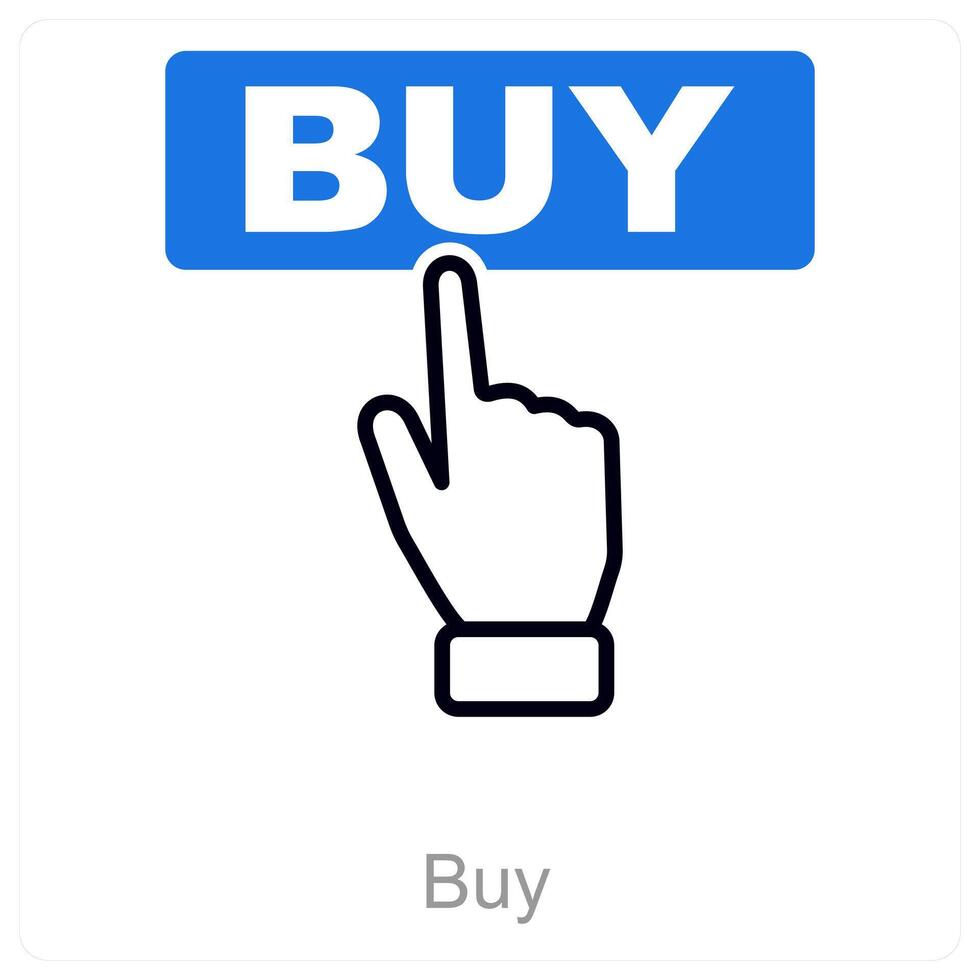 Buy and shop icon concept vector
