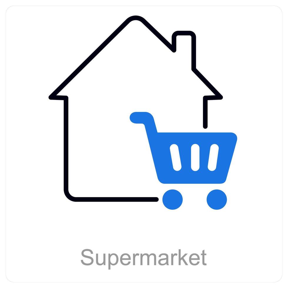 Supermarket and retail icon concept vector