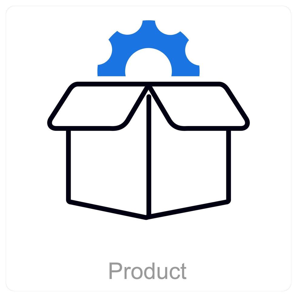 Product Search and box icon concept vector