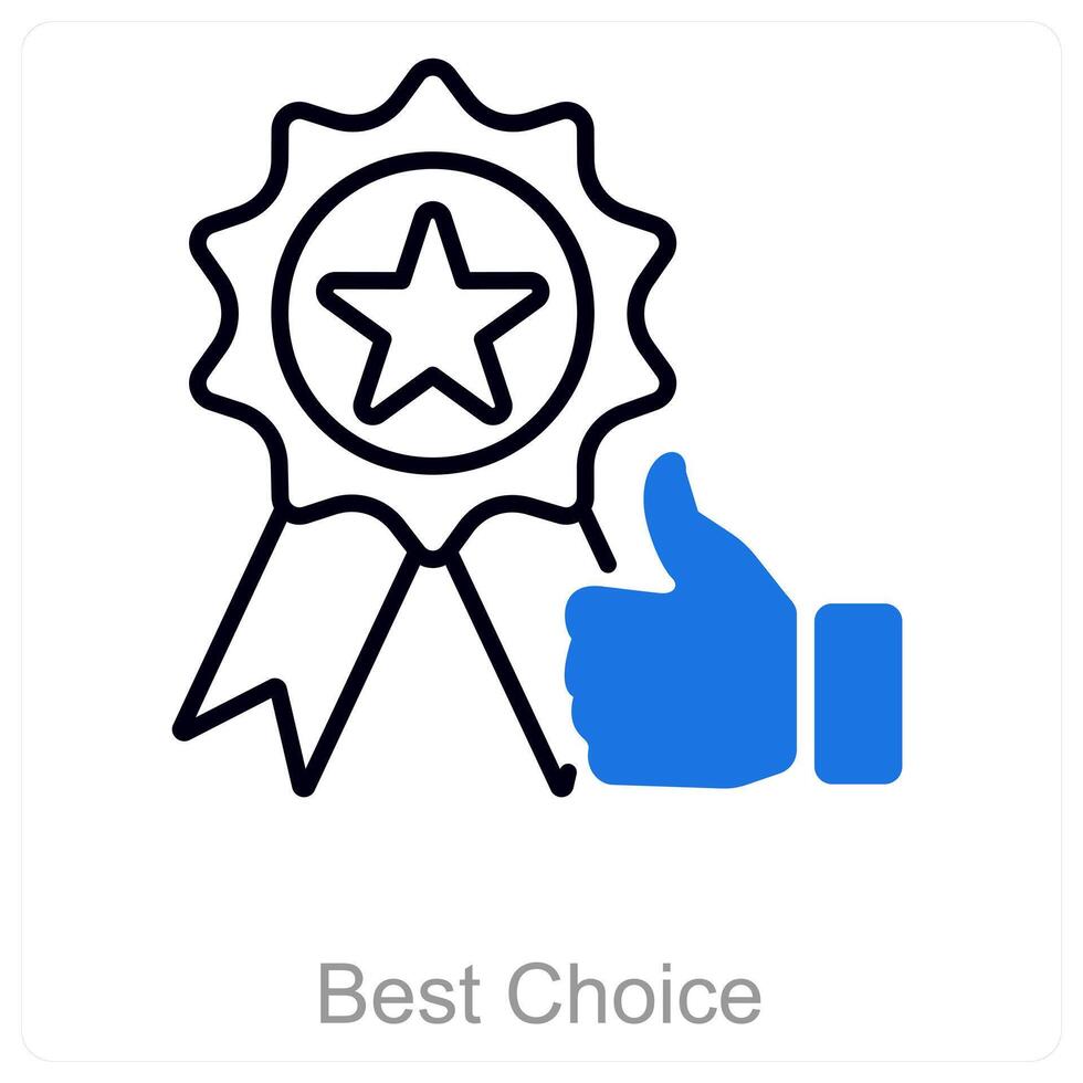 Best Choice and checked icon concept vector