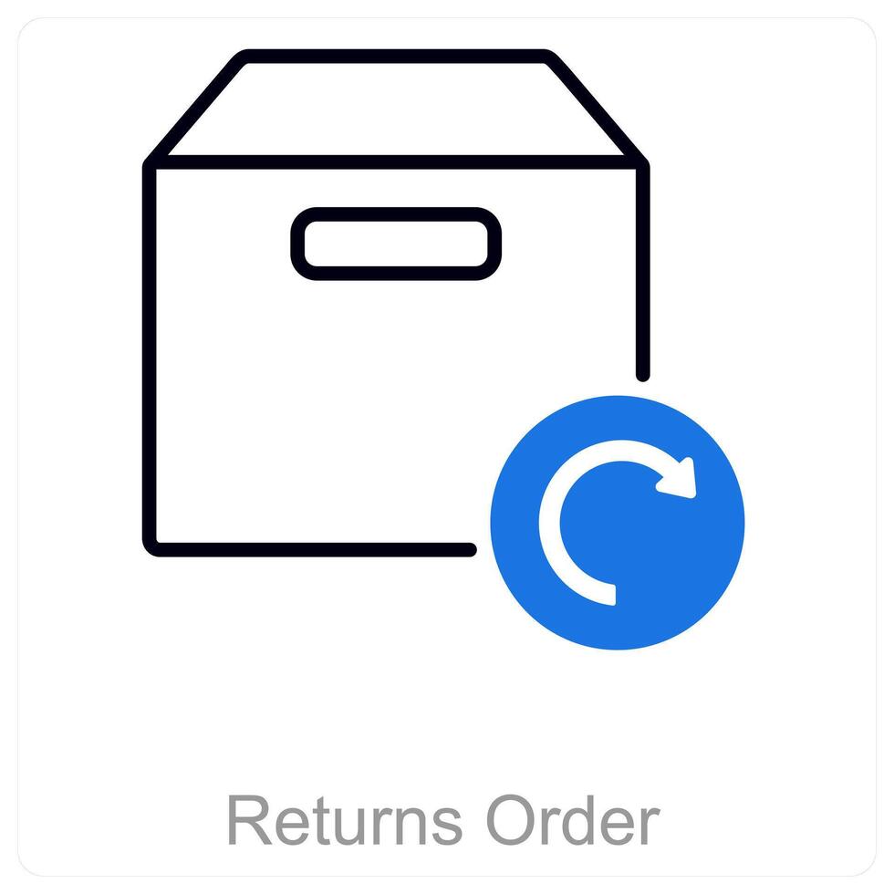 Returns Order and return icon concept vector