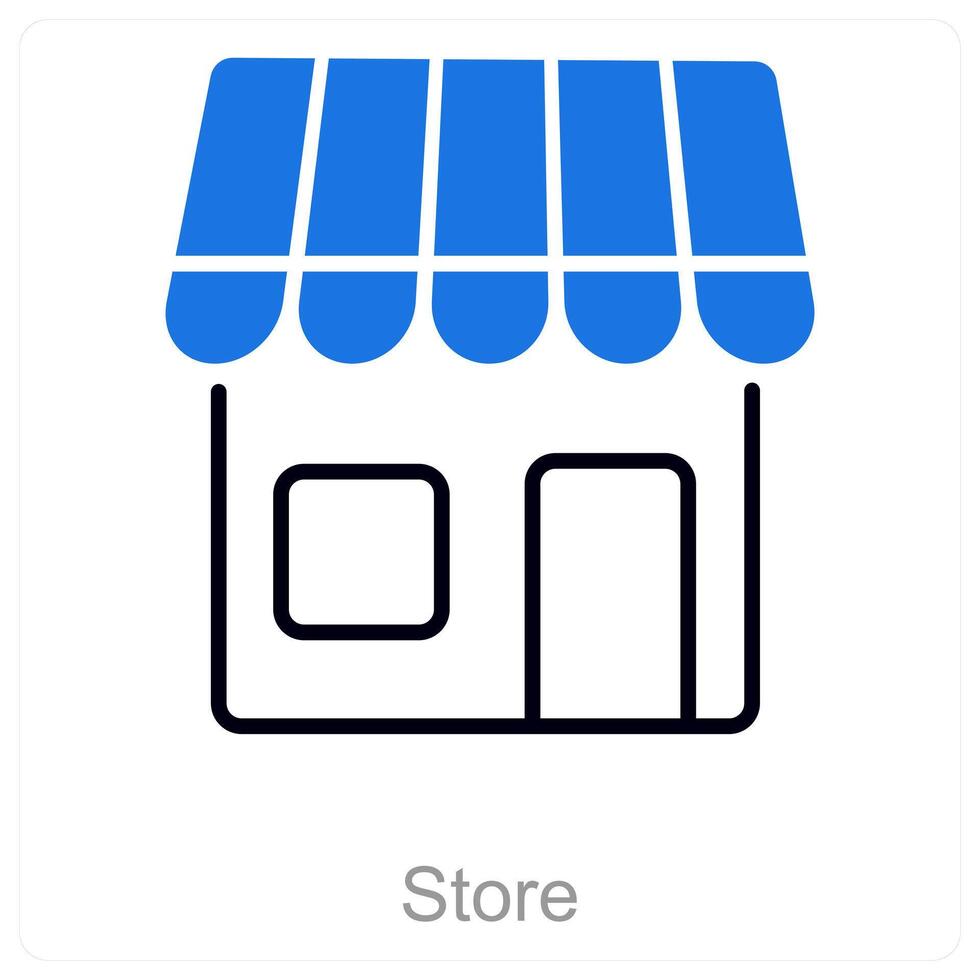 Store and shop icon concept vector