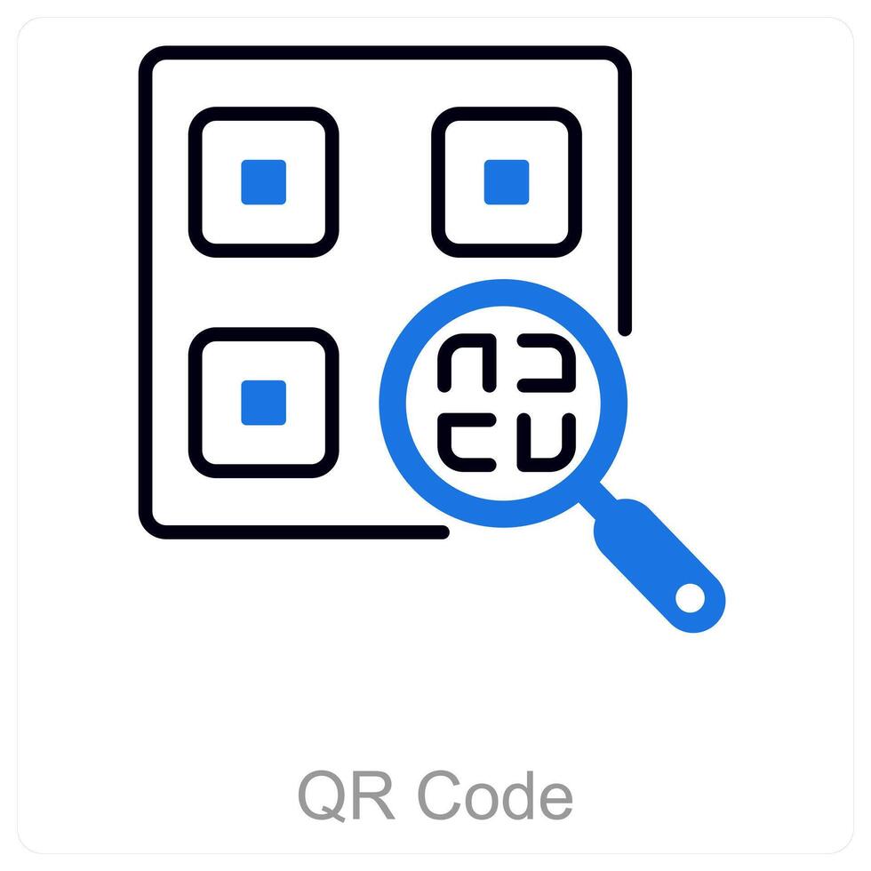 QR Code and scan icon concept vector