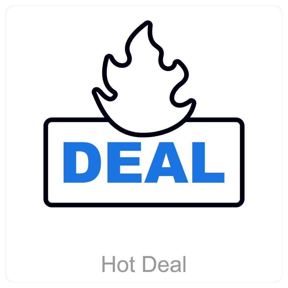 Hot Deal and sale icon concept vector