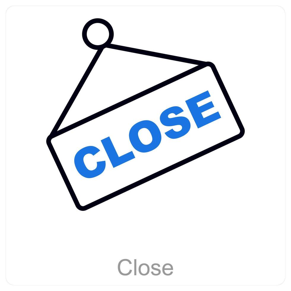 Close and board icon concept vector