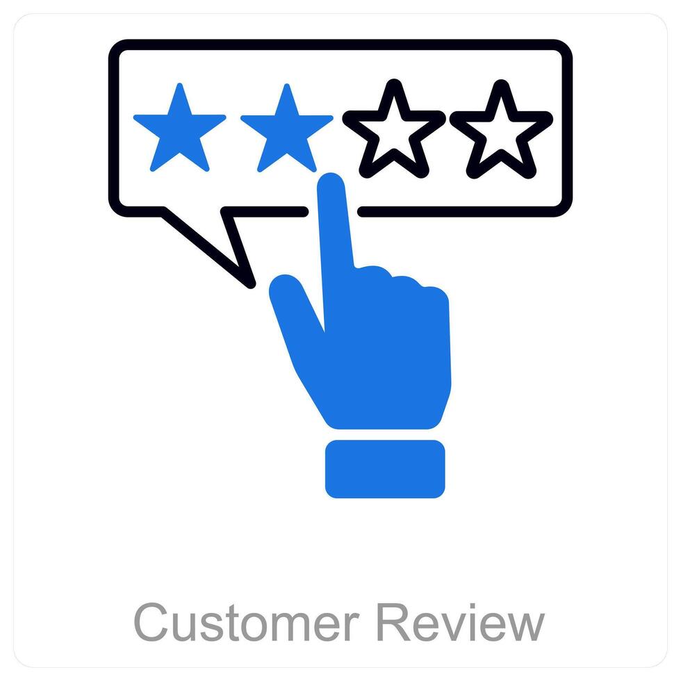 Customer Review and feedback icon concept vector