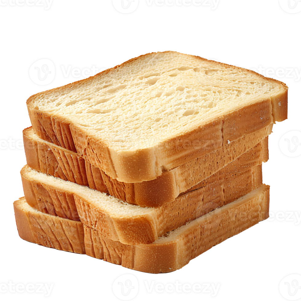 several slices of wheat bread stand ready for a healthy breakfast or sandwich png