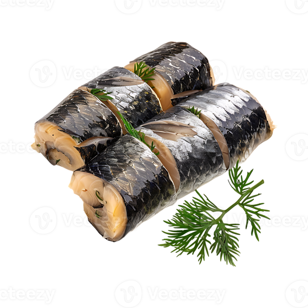 Canned mackerel fillets on Transparent Background png