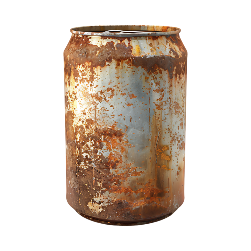 Rusted Can on Transparent Background png