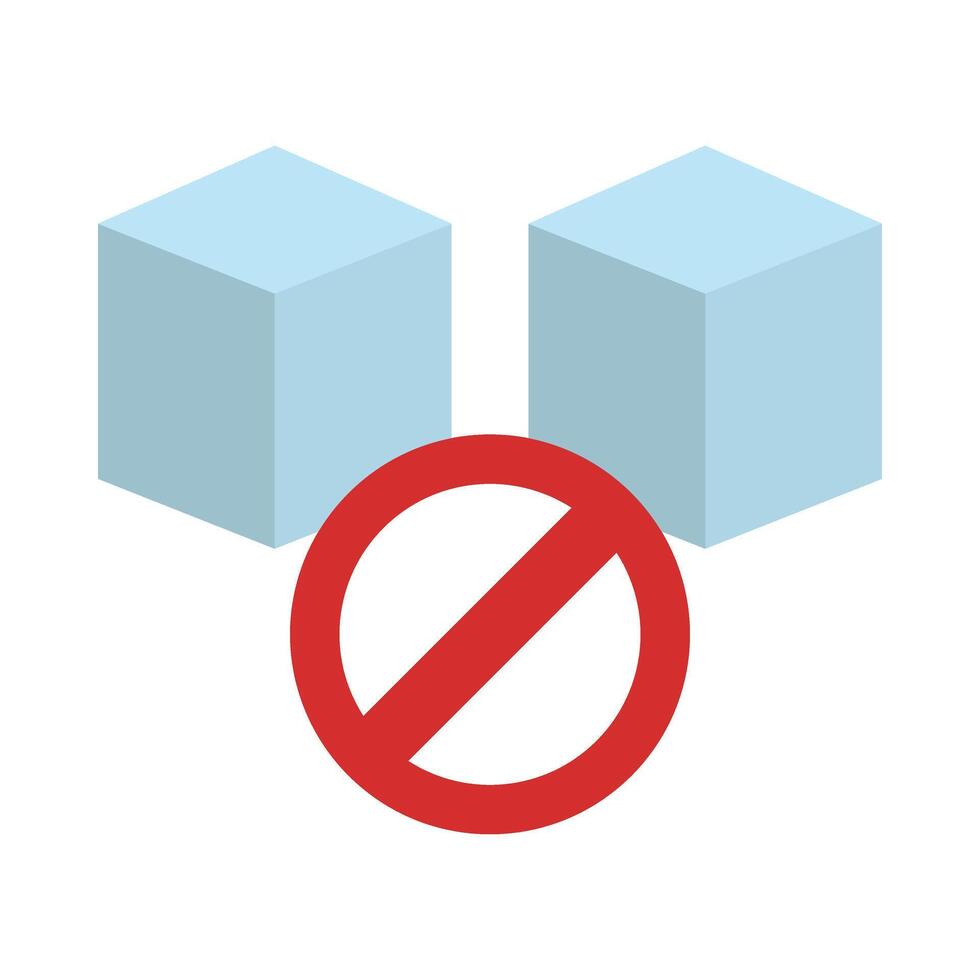No Sugar Icon Design vector