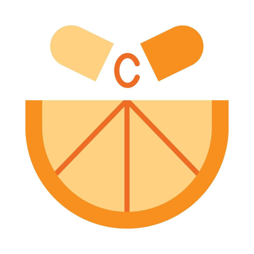 Vitamin C Icon Design vector