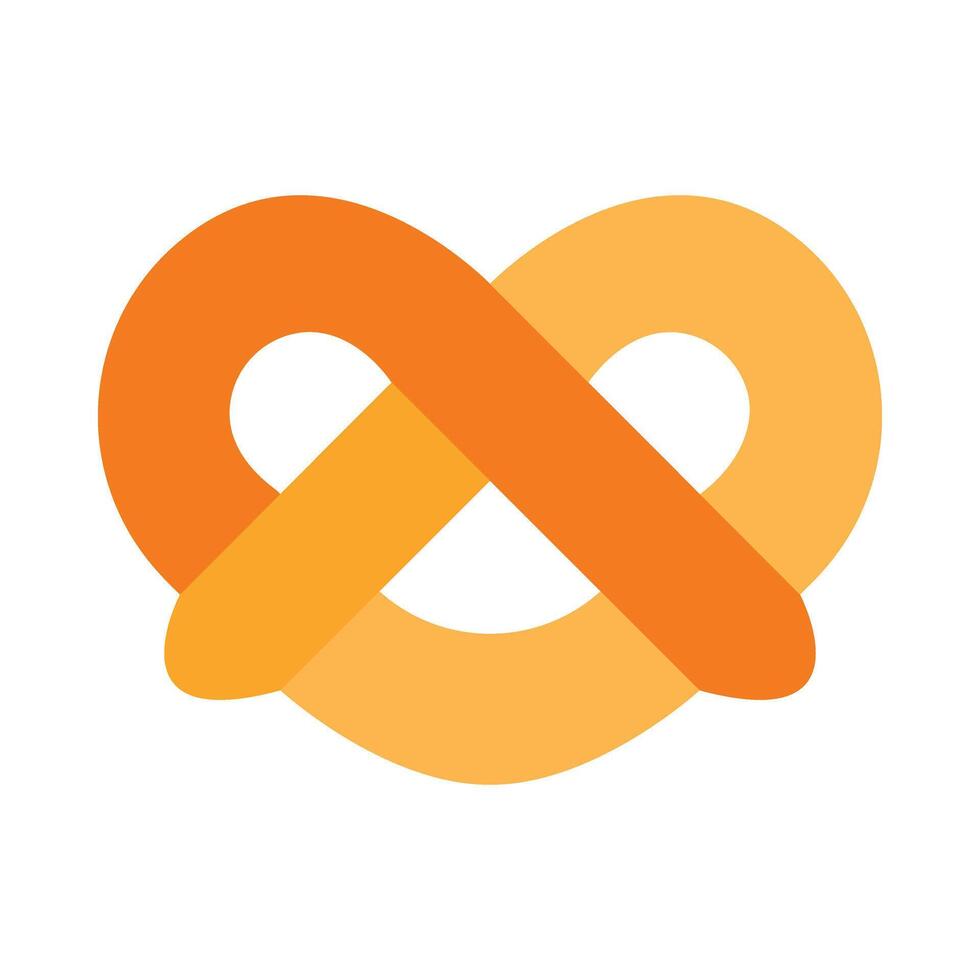 Pretzel Icon Design vector