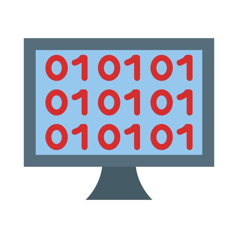 Binary Code Icon Design vector