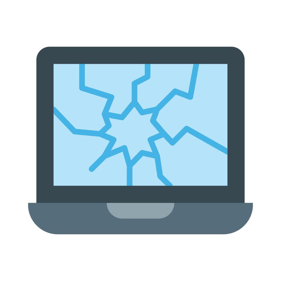 Broken Laptop Icon Design vector