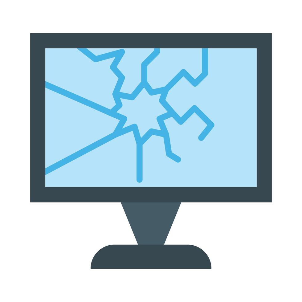 Broken Screen Icon Design vector