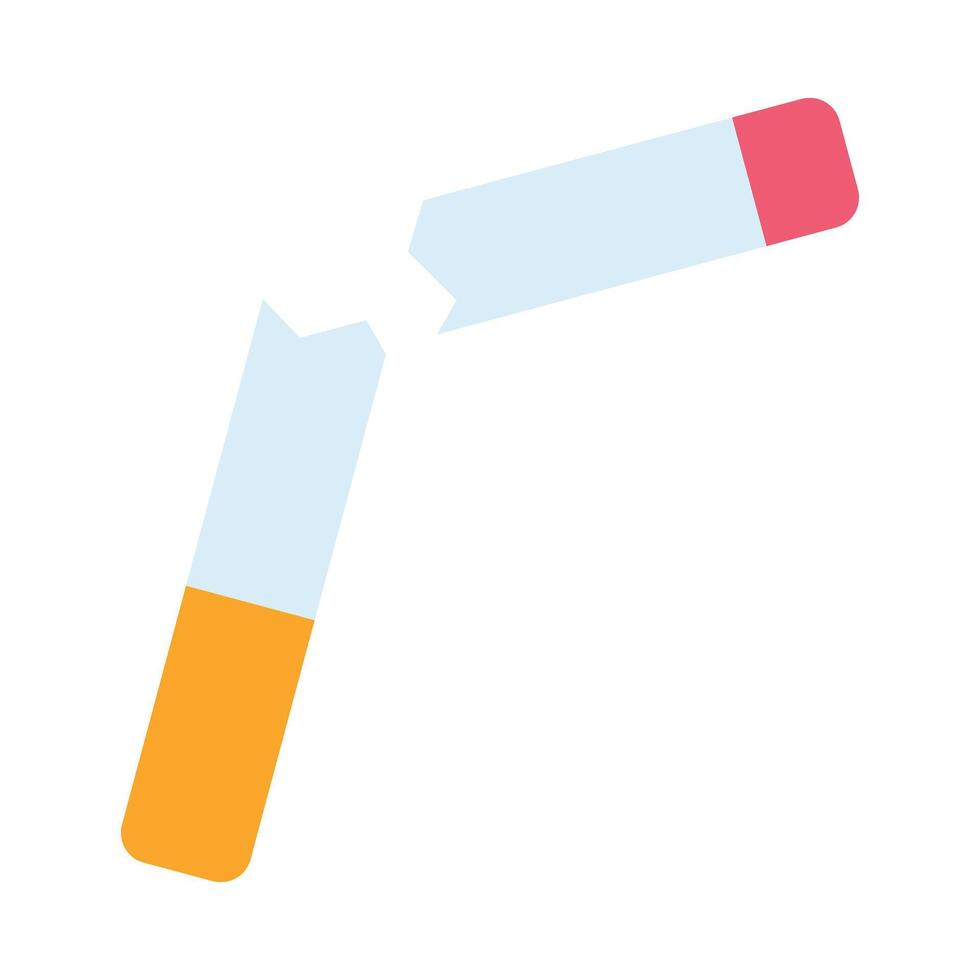 Broken Cigarette Icon Design vector