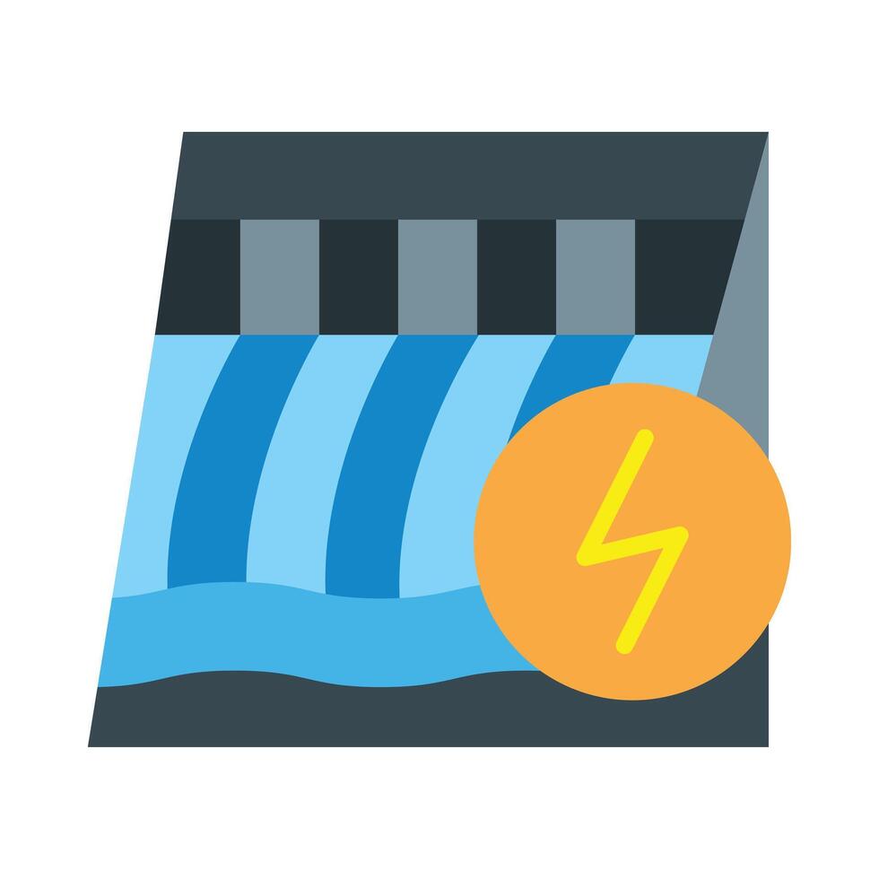 Hydroelectricity Icon Design vector