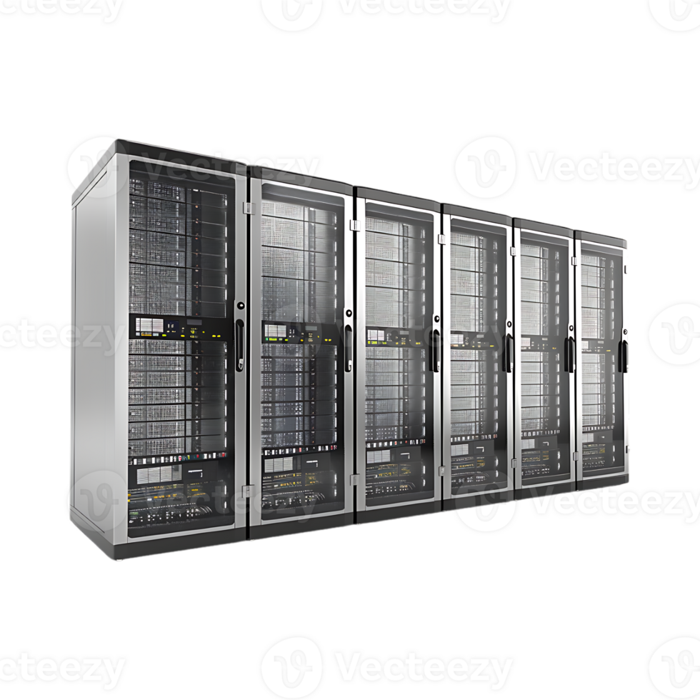 Server Rack Storage Devices on Transparent Background png
