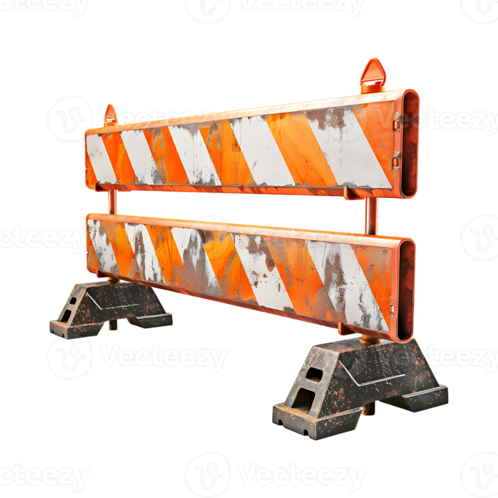 Road Traffic Barrier on Transparent Background png