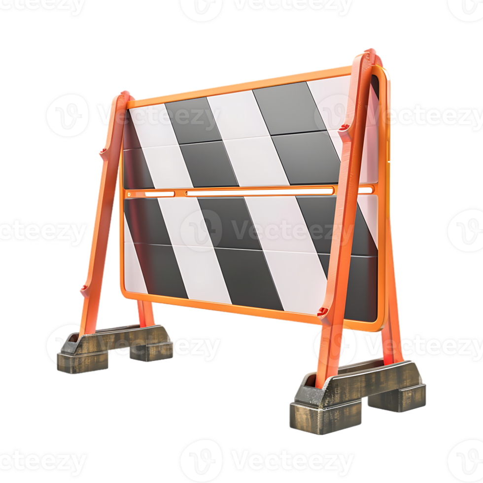 Road Traffic Barrier on Transparent Background png